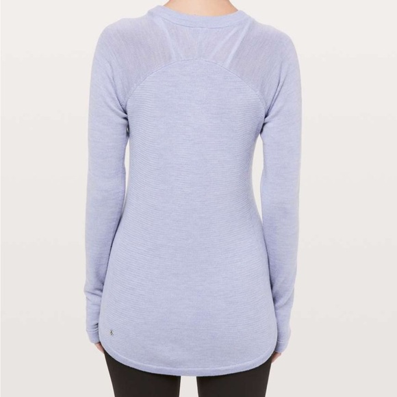 Lululemon Sit In Lotus Sweater Heathered Lilac Women’s size 2 Yoga Travel - Picture 4 of 10